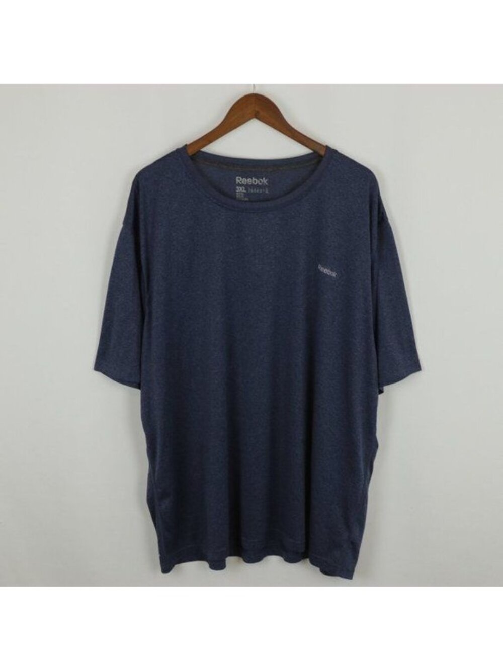 Reebok PlayDry Men's 3XL Blue Crewneck Breathable Athletic Short Sleeve Tee